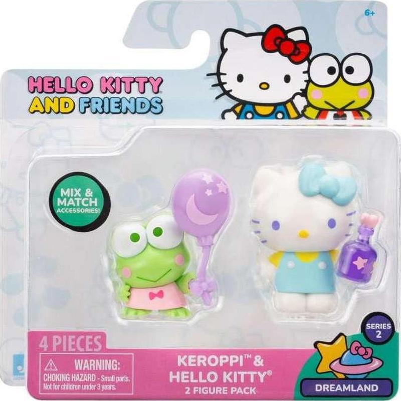 Hello Kitty ve Arkadaşları Dreamland 2'li Mini Figür Setleri Keroppi ve Hello Kitty