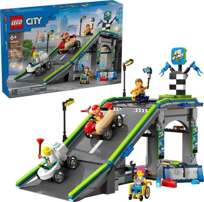 Nessiworld 60460 Lego City Senin Kuralların: Yarış Arabası Rampa Parçası 436 parça +6 yaş