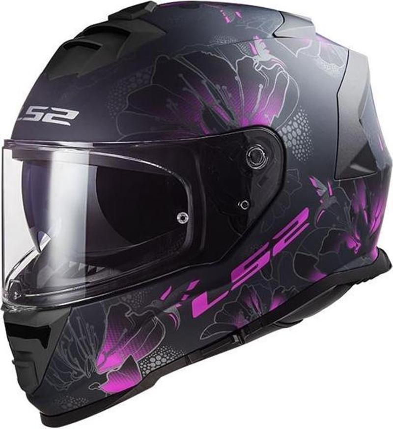 Storm 2 Kapalı Kask Burst Mat Siyah Pembe