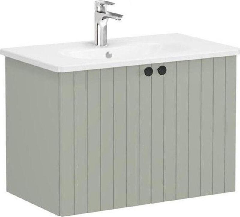 Root Groove Kapaklı Lavabo Dolabı 80 Cm Mat Retro Yeşil 69295