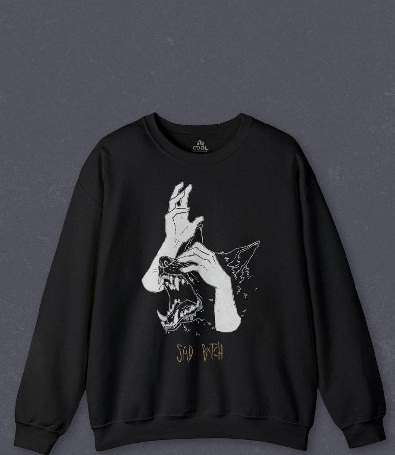 Unisex Sweatshirt Sad Bötch Dog Asi Baskılı Sweat