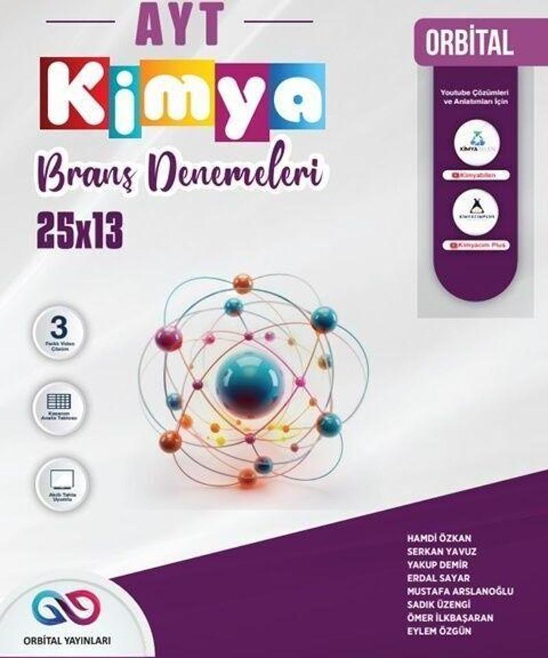 Orbital Yayınları AYT Kimya 25 x 13 Branş Denemeleri