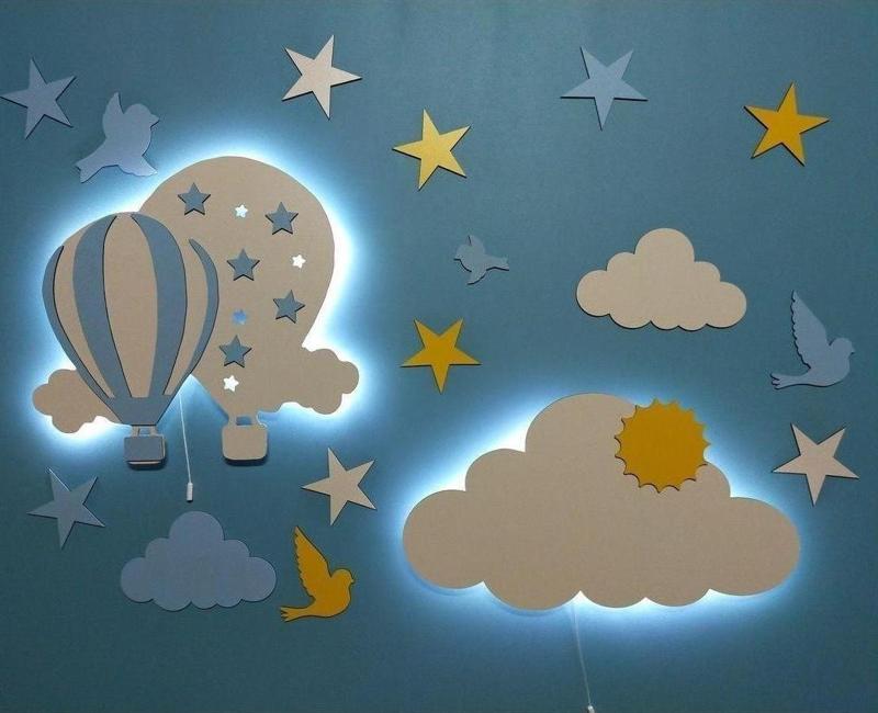 Dekoratif Aydınlatma Kapadokya Balon Bulut Dekoratif Gece Lambası Hediyelik