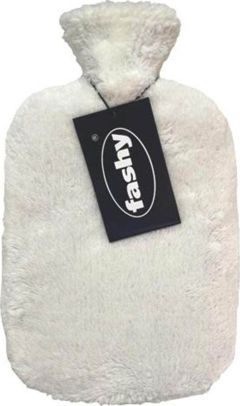 Peluş Kılıflı Sıcak Su Torbası - Beyaz