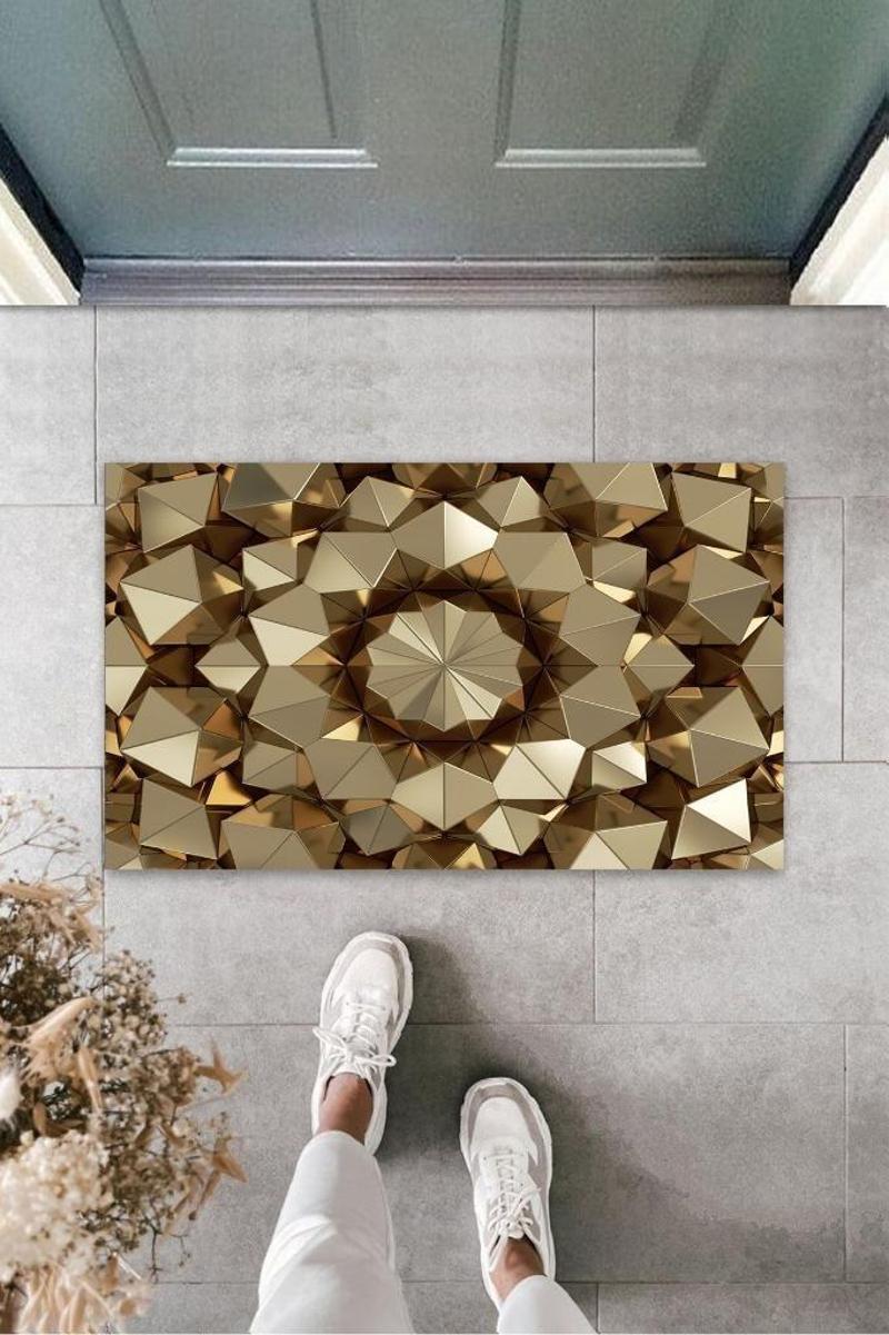 Dijital Baskı Gold Üçgen Dijital Paspas K-3140