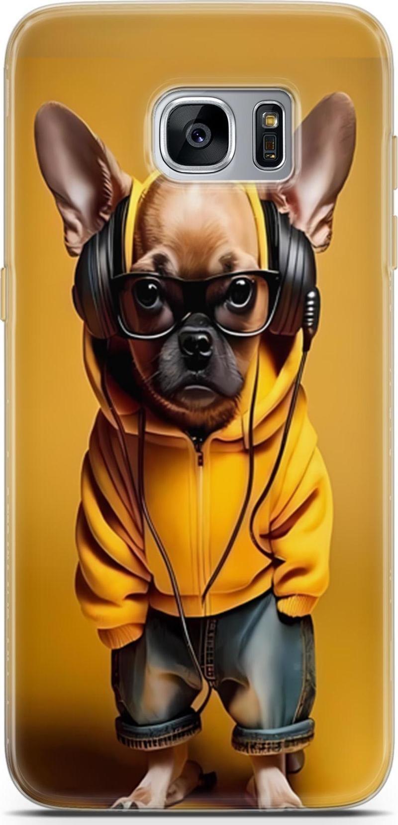 Galaxy S7 Edge Uyumlu Kılıf Yapayzeka 19 DJ Bulldog Tam Koruma Kılıf
