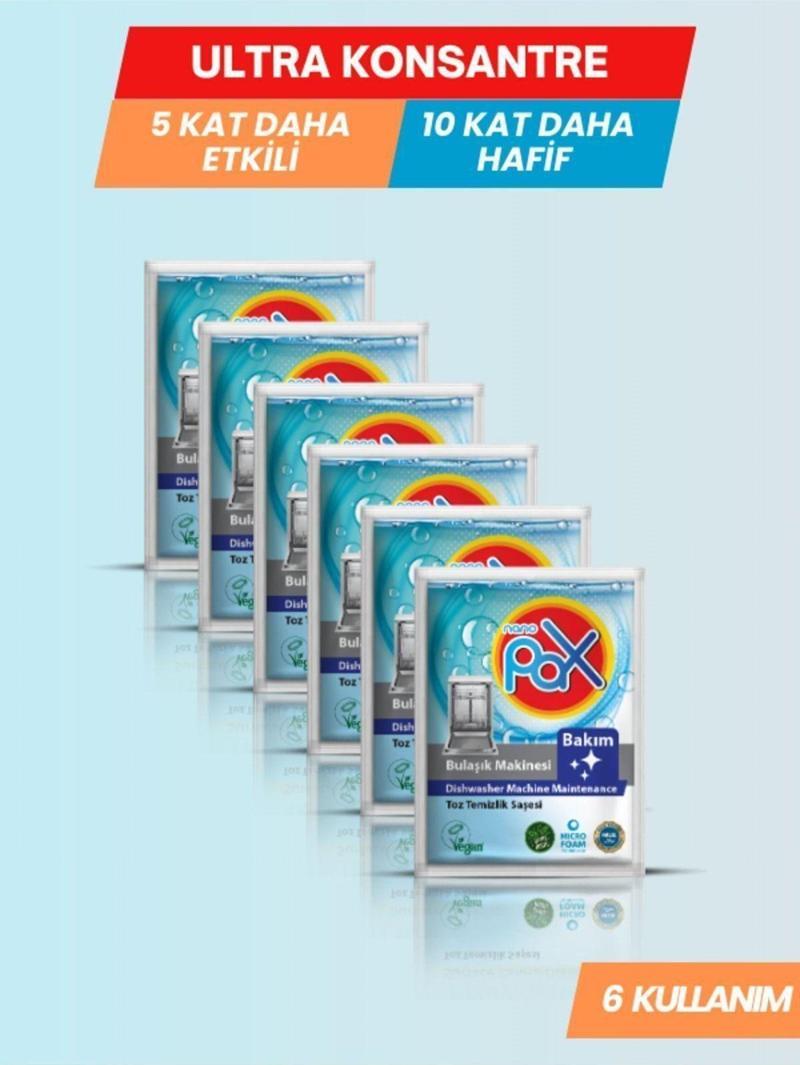 6 ADET BULAŞIK MAKİNESİ MAKİNESİ TEMZİLEYİCİSİ VE BAKIM TOZU (4 ETKİLİ ULTRA KONSANTRE)