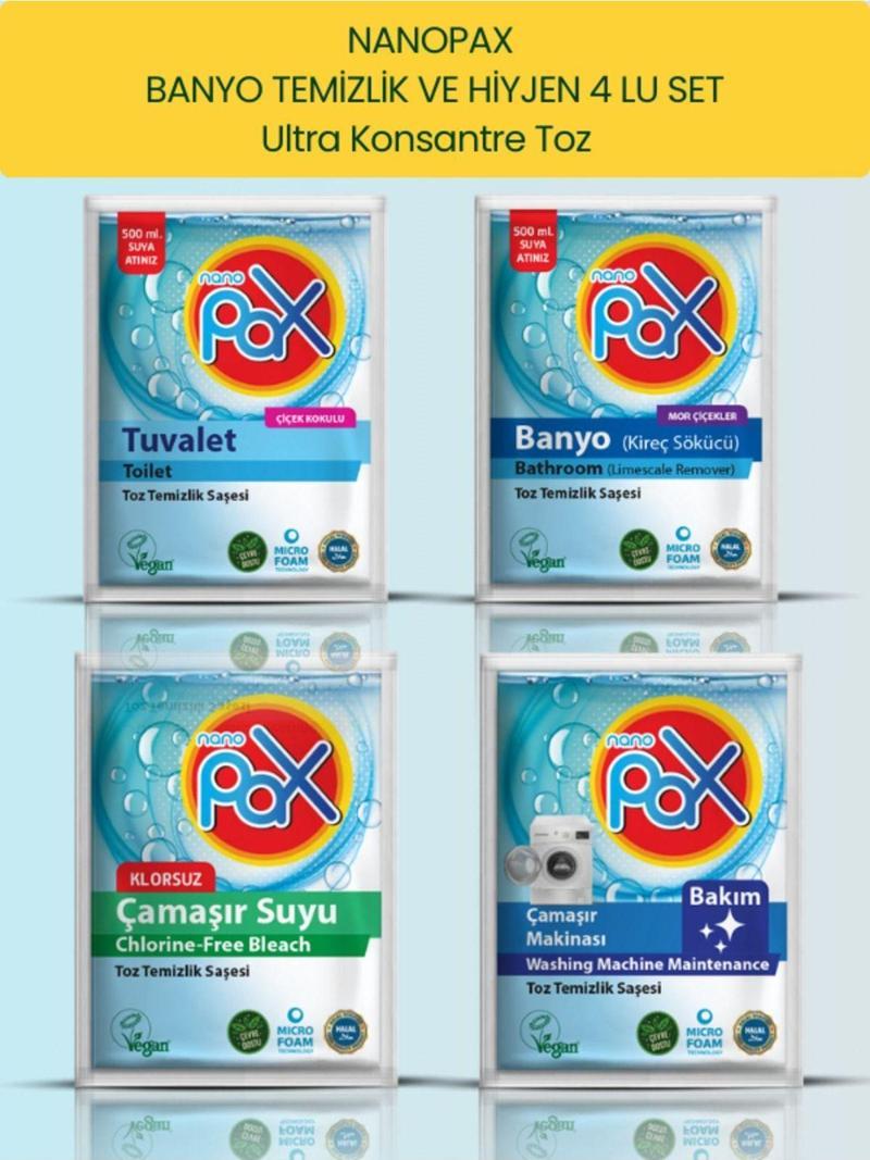 BANYO TEMİZLİK VE HİYJEN 4'LÜ TOZ DETERJAN SETİ (ULTRA KONSANTRE)
