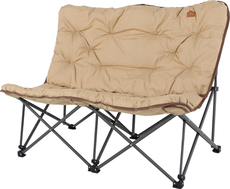 KingCamp Lemon Lux Double Ultra Konforlu Çift Kişilik Kamp Sandalyesi Khaki