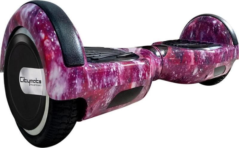 Elektrikli Kaykay Hoverboard 6.5 Inch Uzay Mor Grafity Desenli Akıllı - Çanta Hediyeli