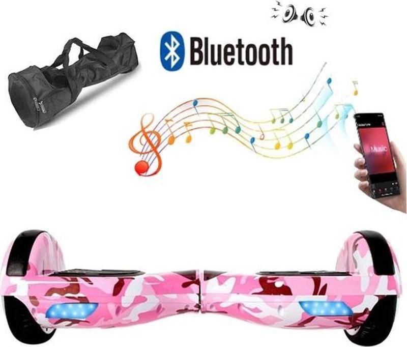 Elektrikli Kaykay Hoverboard Bluetooth Hoparlörlü 6.5 Inch Grafiti Desenli Çanta Hediye