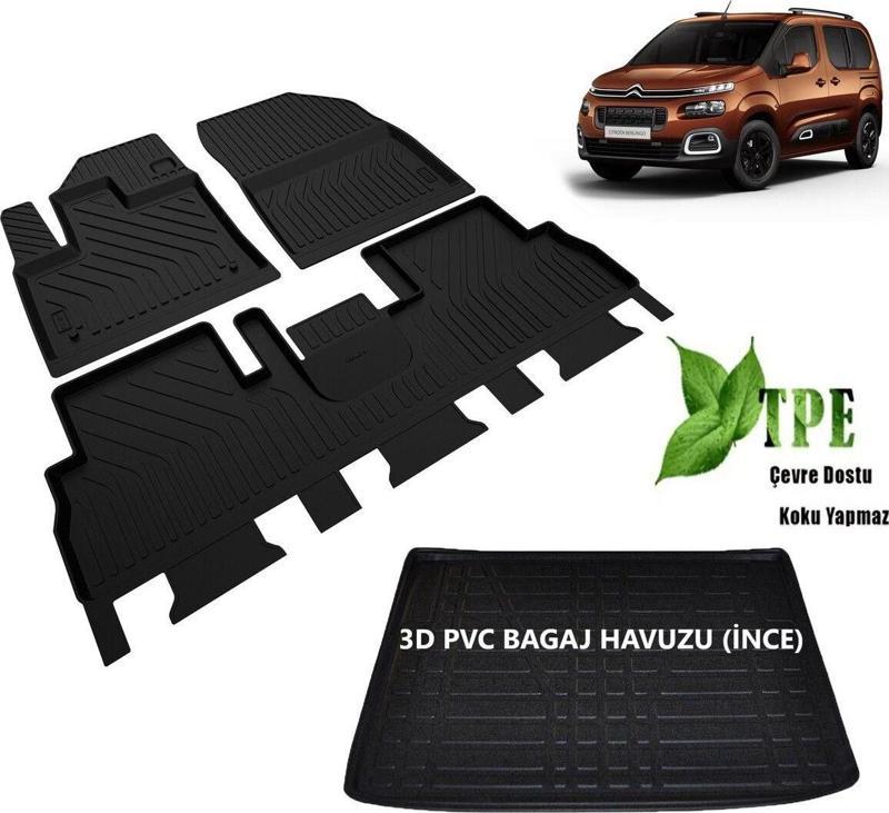 Citroen Berlingo Paspas Bagaj Havuzu Set 2019 2020 2021 2022 2023 2024