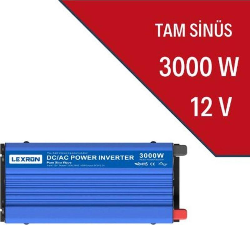 3000W - 12V Tam Sinüs İnverter