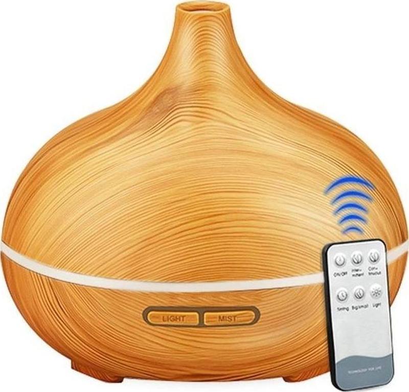 Hava Nemlendirici Hava Difüzör Kokulu Uçucu Yağ Aroma Difüzör 550 Ml Kumandalı Led Işıklı