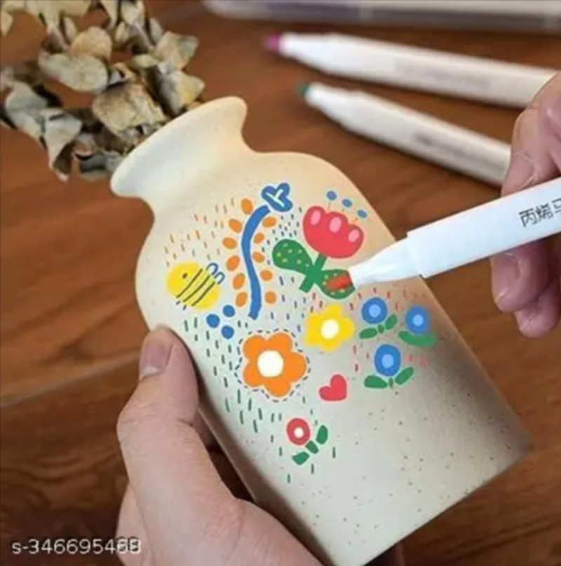 12'li Üçgen Akrilik Marker Kalem
