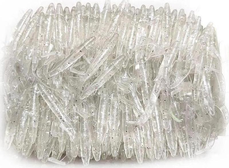 Sasi Silikon 6.5 cm Silikon Yem Gümüş Simli