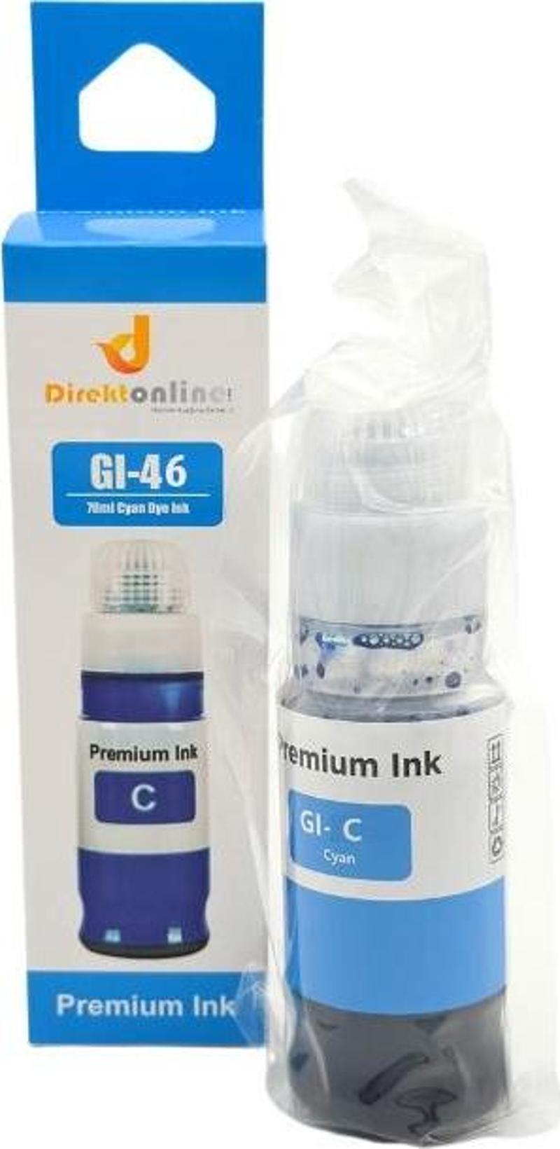 Canon GI-46/Canon Maxify GX3040-GX4040 Mavi Muadil Mürekkep