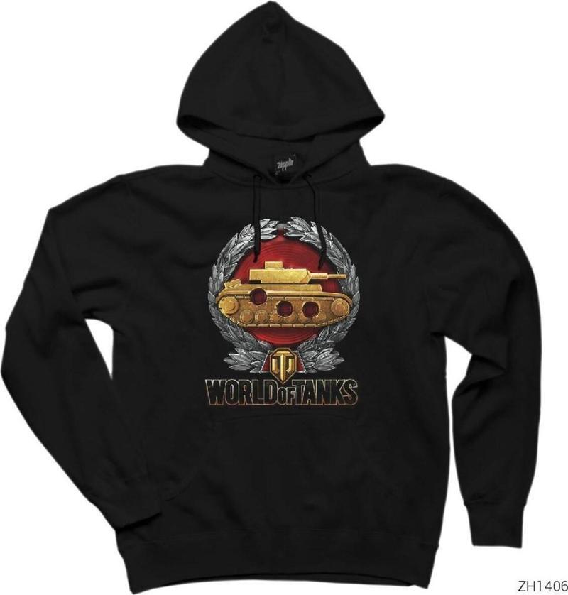 World Of Tanks Wolf Among Sheep Siyah Kapşonlu Sweatshirt Hoodie