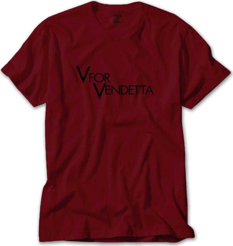 V For Vendetta Logo Kırmızı Tişört