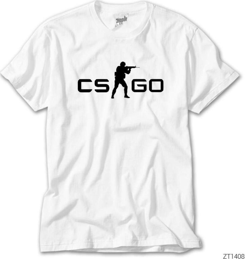Counter Strike Csgo Logo Beyaz Tişört