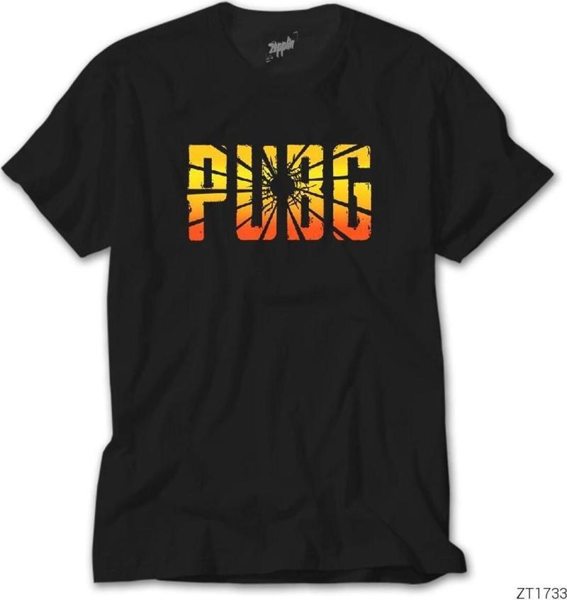 Pubg Logo Cracked Siyah Tişört
