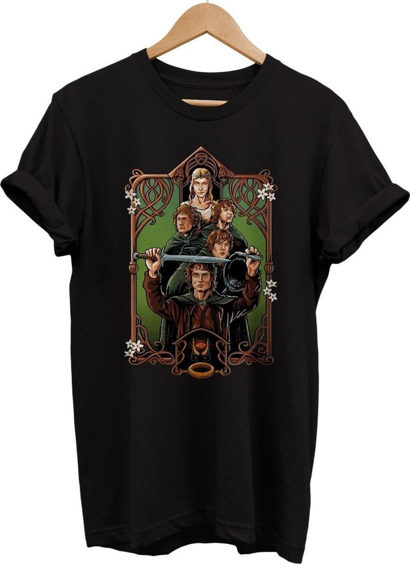 Yüzüklerin Efendisi Baskılı %100 Pamuk Basic T-Shirt Normal Beden Tişört
