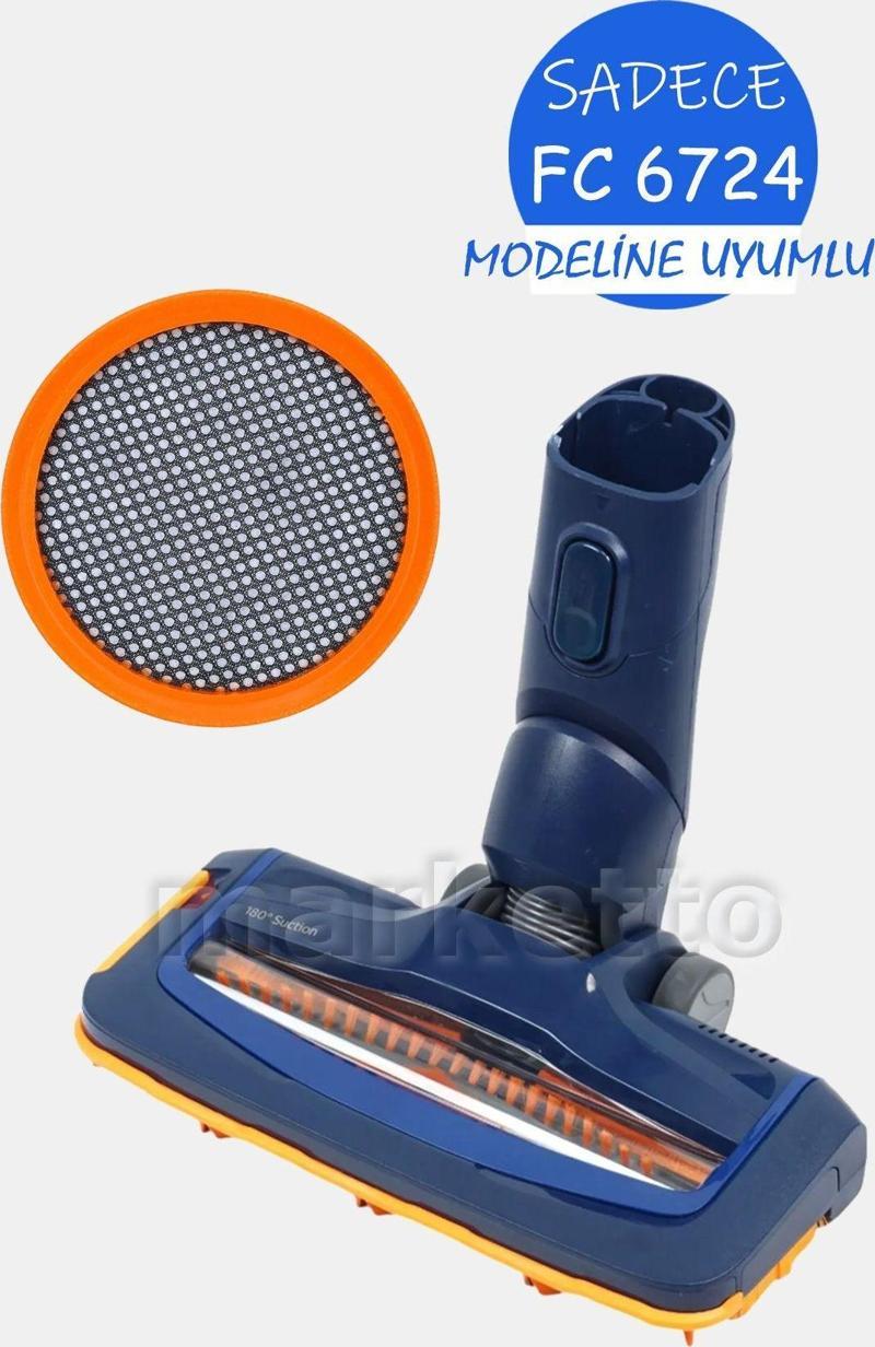 Philips FC 6724 Speed Pro Uyumlu Emici Yer Başlığı ve Sünger Filtresi 2'li
