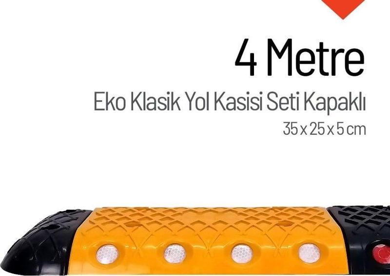 Eko Klasik Hız Kesici Set Kapaklı Plastik, Yol Kasisi 4 metre