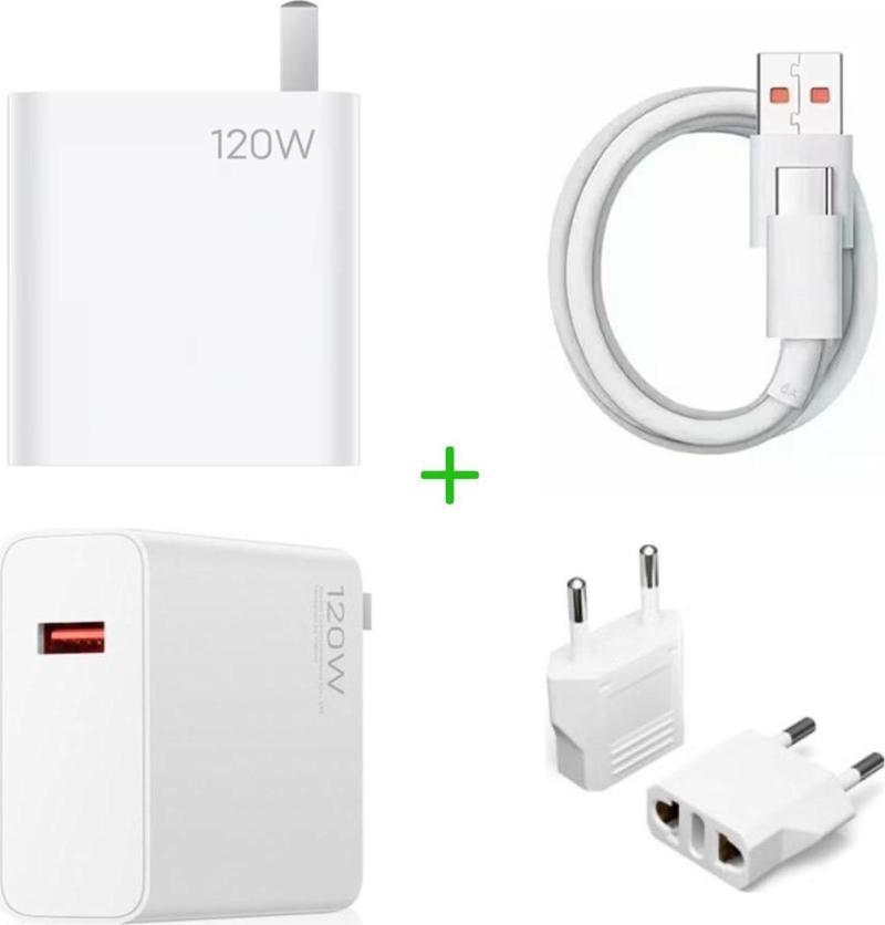 Orijinal Xiaomi Şarj Cihazı Telefon Veya Bilgisayar İçin - MDY-14-ED-120 watt+Kablo+Başlık