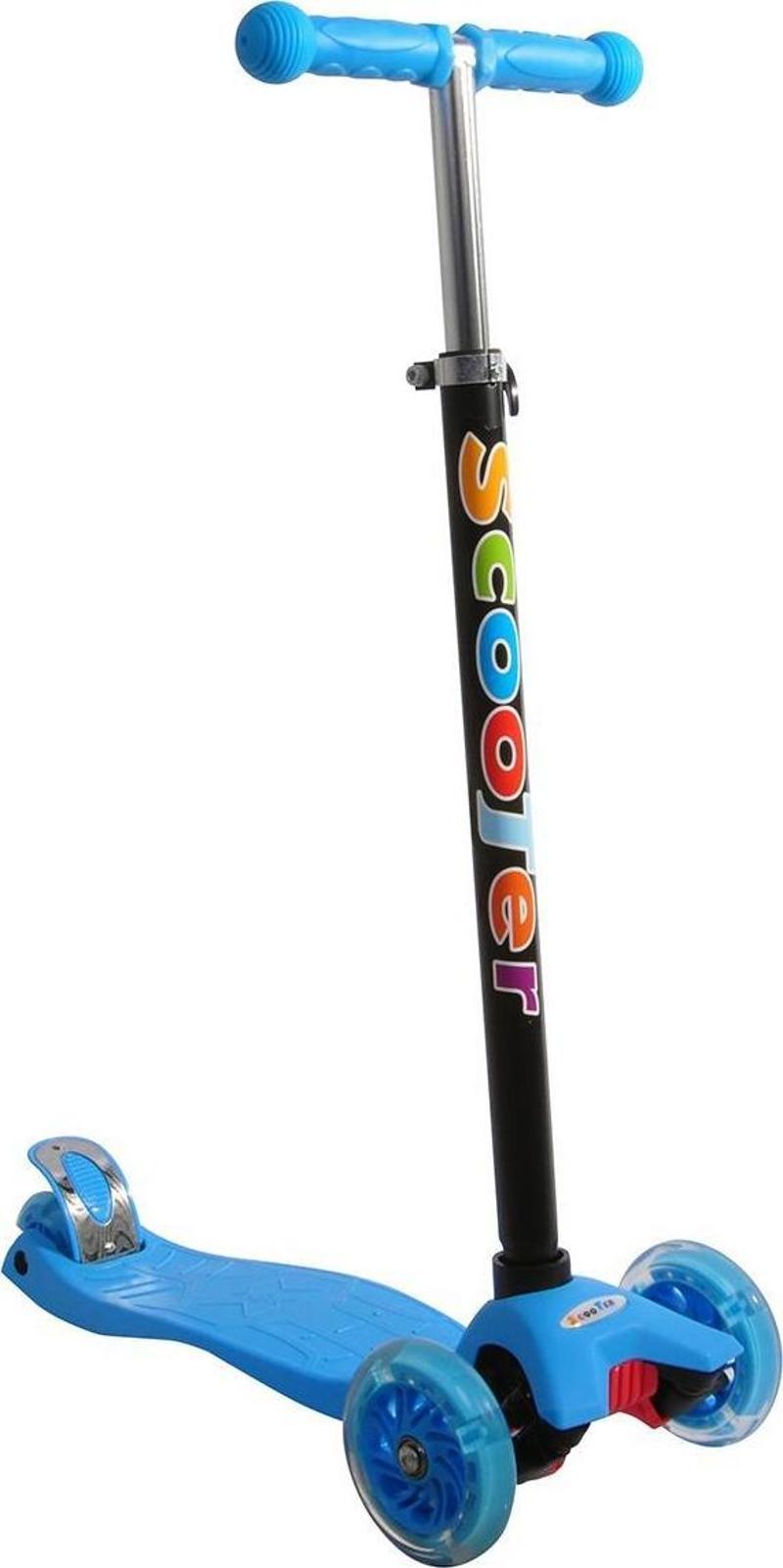 Safe Işıklı Tekerlekli Scooter-MAVİ