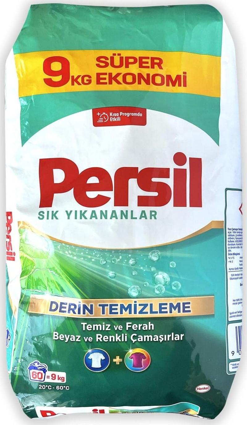 9 kg Sık Yıkananlar Beyazlarlar ve Renkliler İçin Toz Deterjan