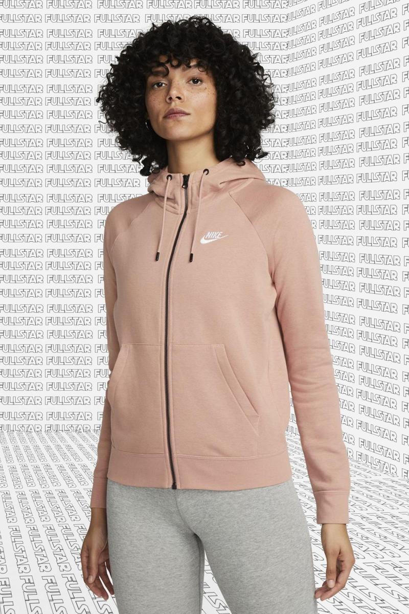 Essential Full Zip Fleece Hoodie Rose Kapüşonlu Fermuarlı Sweatshirt