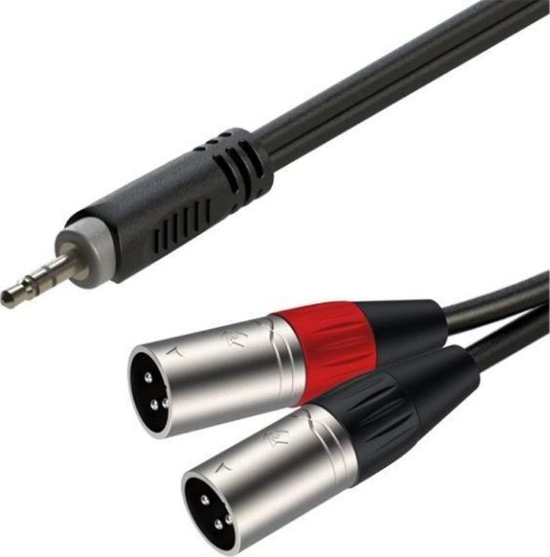 RX-K13603 3.5mm Stereo - 2*XLR Erkek 3 mt - Roxtone