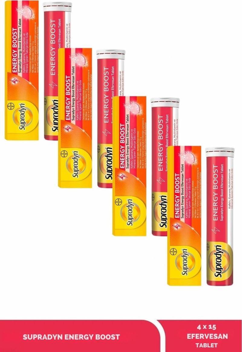Energy Boost 15 Efervesan Tablet x 4 Adet