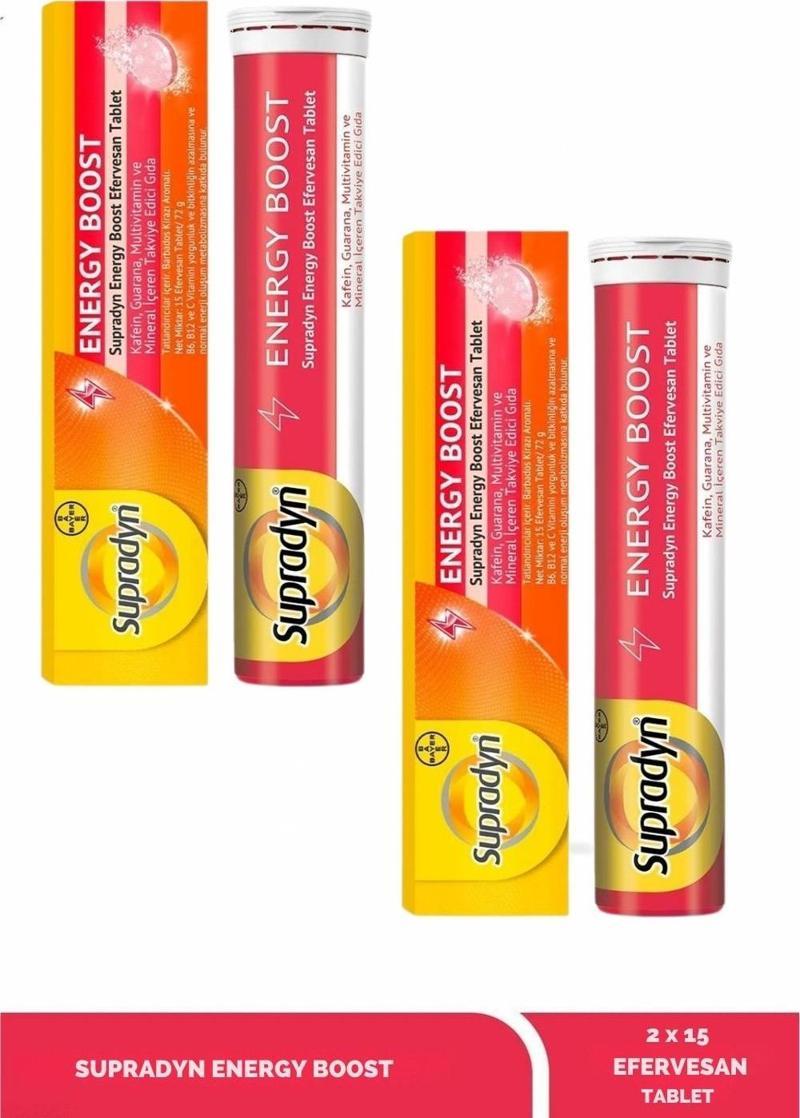 Energy Boost 15 Efervesan Tablet x 2 Adet