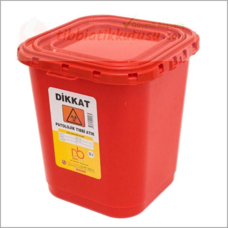 Patolojik Atık Kutusu Donbox Kırmızı 30 Lt Köşeli