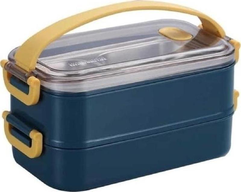 Paslanmaz Çelik Beslenme Kutusu Lunch Box 1400 Ml Xc-363 (Karışık Renk 1 Adet)