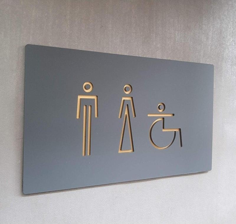 Modern Avantgarde Serisi Wc Yönlendirme Levhası