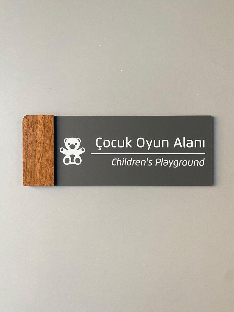 Wooden Serisi Çocuk Oyun Alanı Yönlendirme Levhası