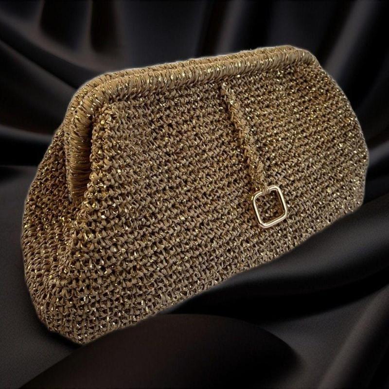 Simli El Örgüsü Gizli Burslu Portföy, Clutch Çanta