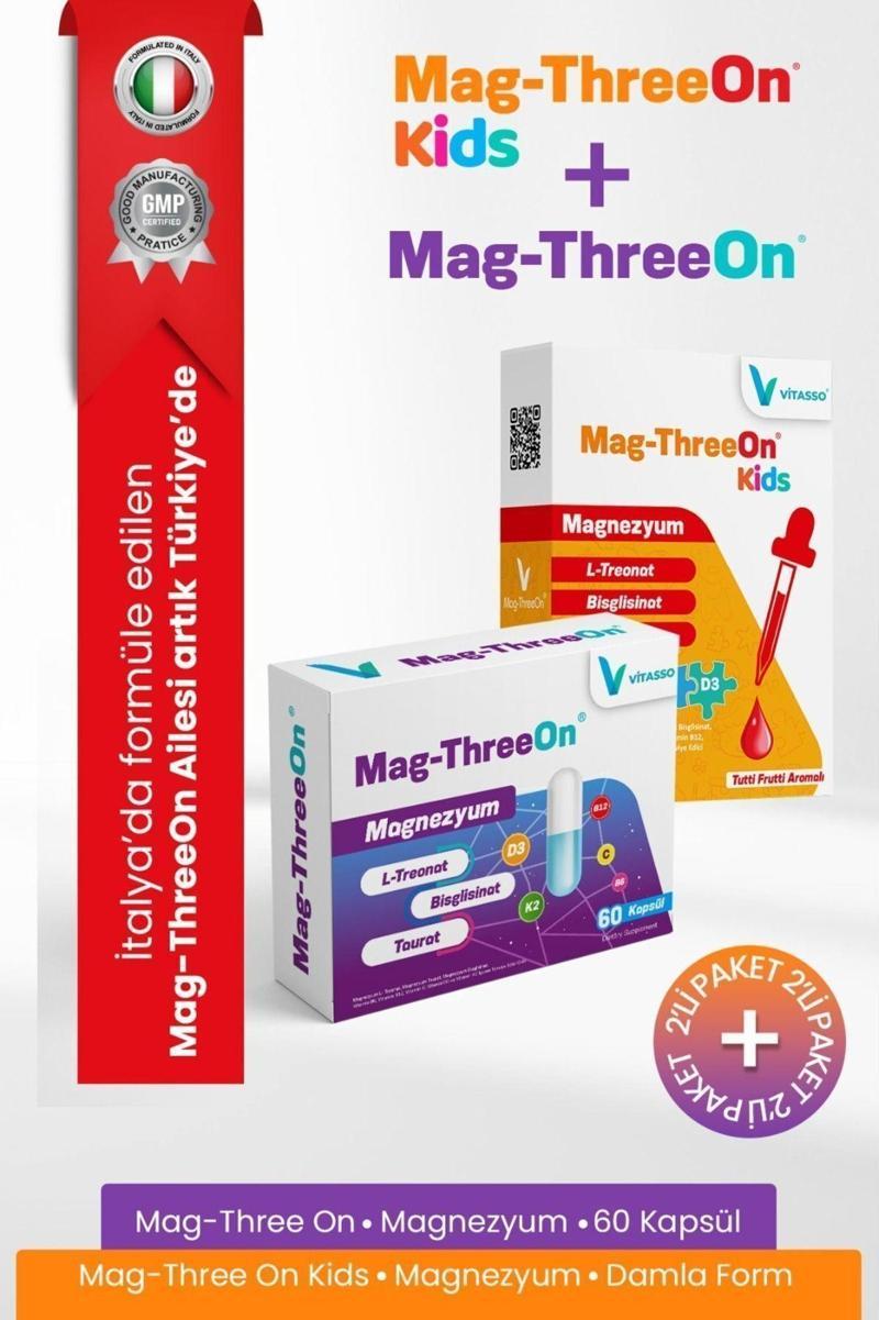 Magnezyum Çocuk-Yetişkin Paket Magnezyum Damla Gıda Takviyesi, Yetişkinler Kapsül Gıda Takviyesi