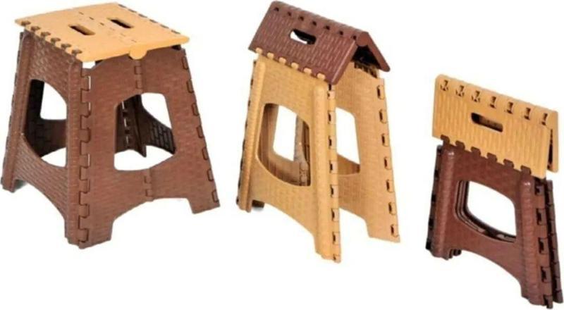 Küçük Boy Katlanabilir Plastik Tabure - Katlanır Tabure 23x27x27 cm