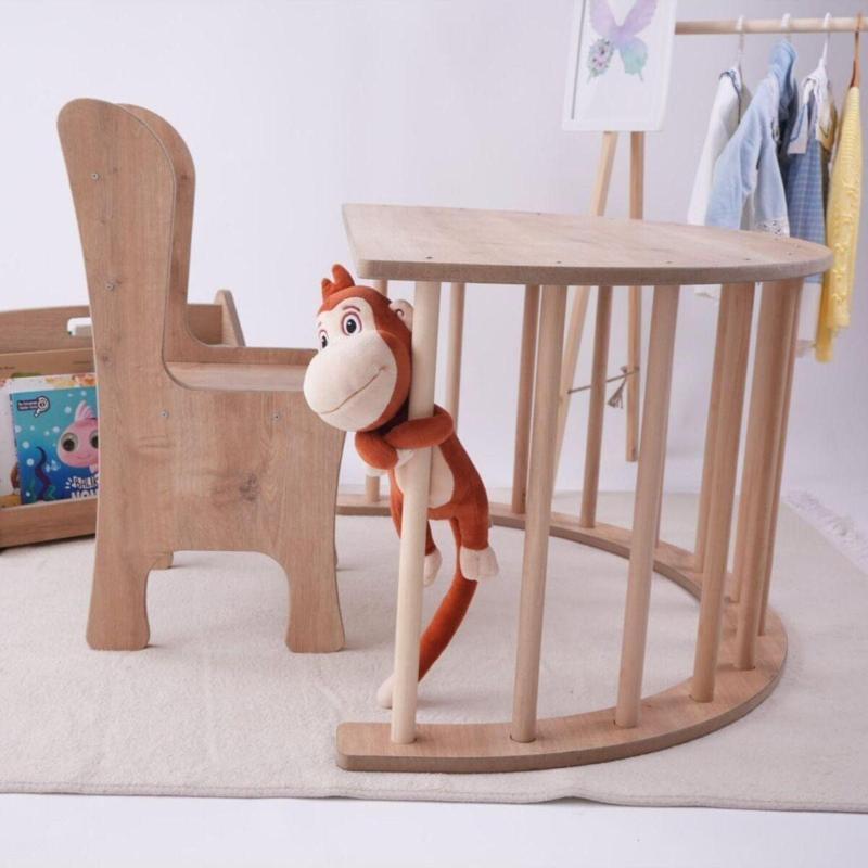 Sincap 3'Lü Pikler Halkası Montessori Aktivite Ve Oyun Masası, Kaydıraklı Tırmanma Seti Ve Sandalye