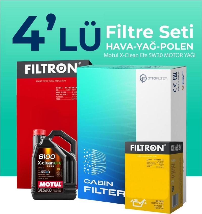 BMW Z4 2.3i sDrive 204 HP Filtre Bakım Seti Motul Motor Yağlı (2009-2012) 4 Lü