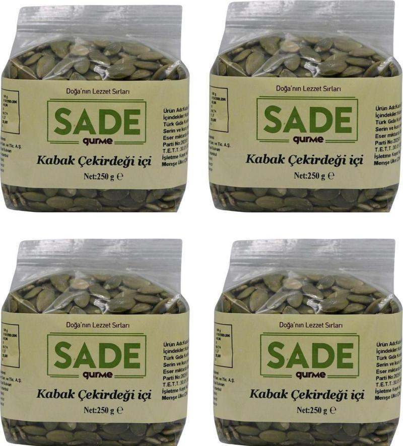 Sade Kabak Çekirdeği İçi 250 Gr 4 Lü Paket