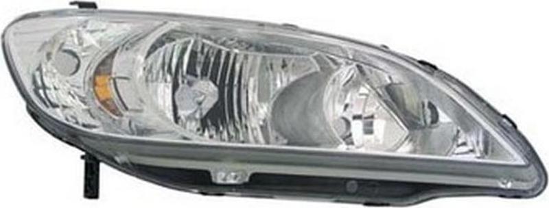 2004-2005 Honda Civic Sd Far Lambası Sol Manuel (Sinyali Sarı)(Camı Setli) (Park Lamba Deliksiz) (Ty