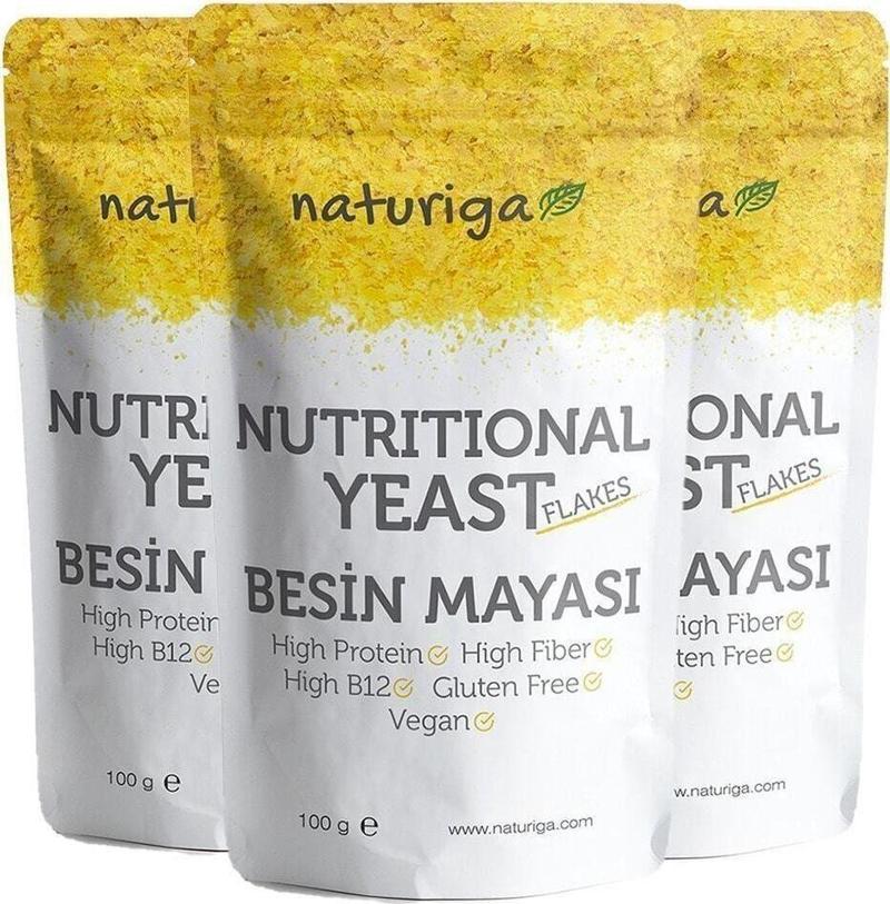 Nutritional Yeast Besin Mayası - Glutensiz Ve Şeker Ilavesiz 100 G 3'Lü Fırsat Paketi