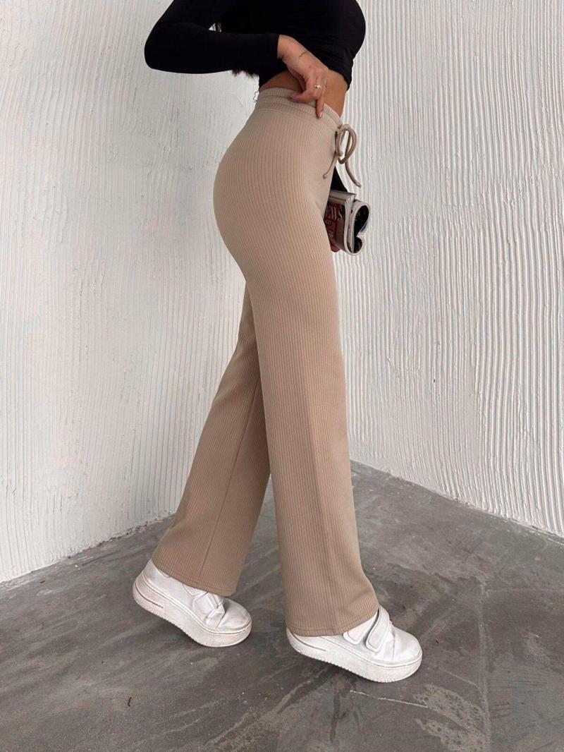Fitilli Palazzo Pantolon / Mevsimlik Yada Yazlık /Günlük Comfortable Pantolon-Eşofman