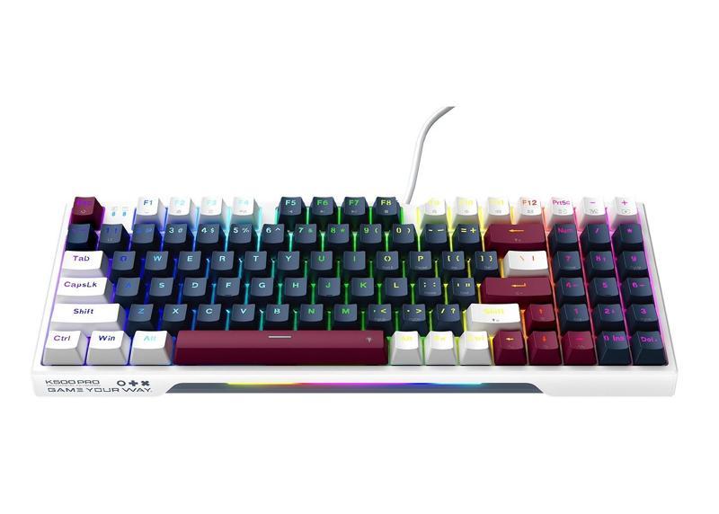 K500 Pro-B94 Kablolu Silver Switch RGB Mavi İngilizce Gaming Klavye
