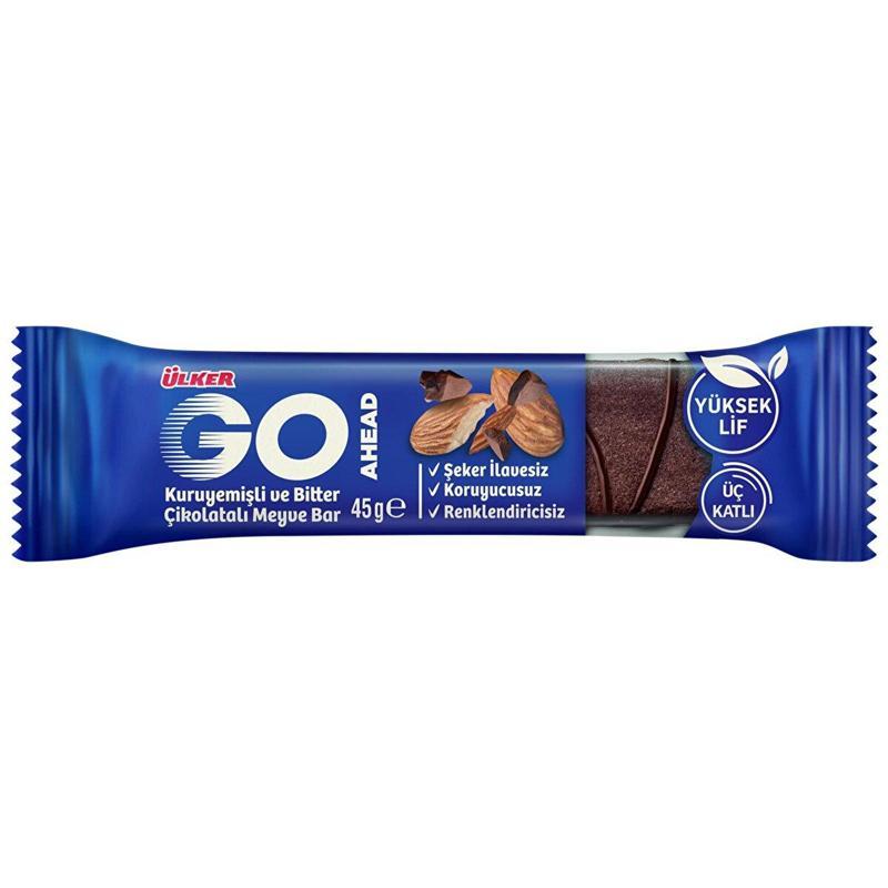 Go Ahead Üç Katlı Lezzet Kuruyemişli ve Bitter Çikolatalı Meyve Bar
